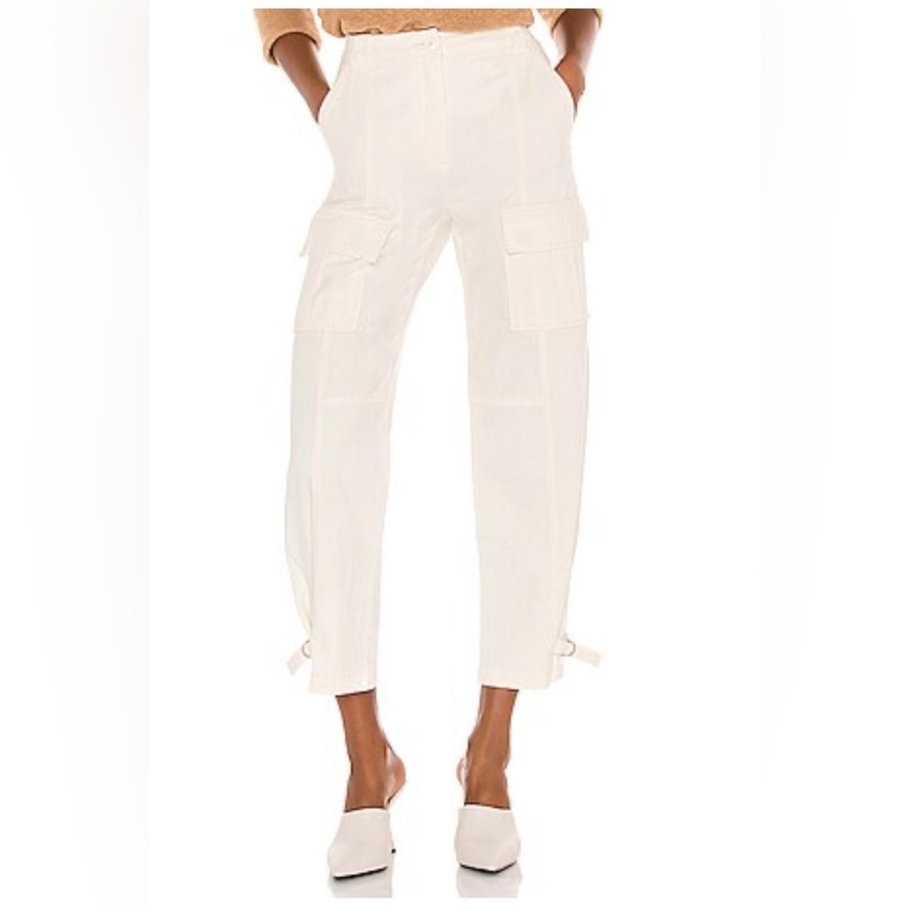 PISTOLA MORGAN CARGO PANTS WHITE SIZE 26 100% cotton